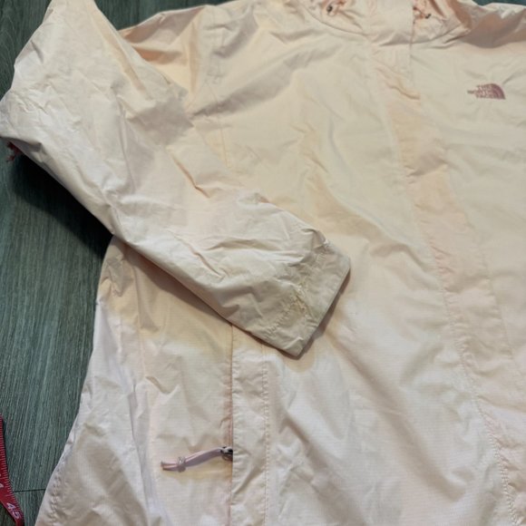 North Face Rain Full Zipper Jacket Light Pink Adjustable Dryvent Women Size XXXL - Picture 5 of 16